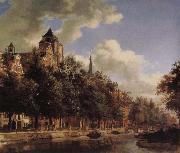 Jan van der Heyden Canal scenery Germany oil painting artist